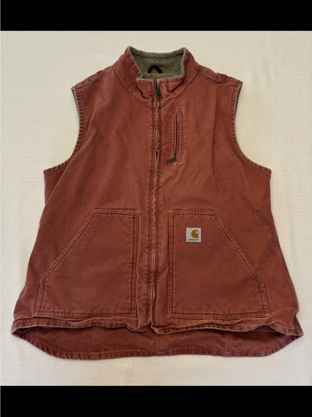 Vintage Y2K Carhartt Sherpa-Lined Vest Rose Pink WV001 VRS Women's Large